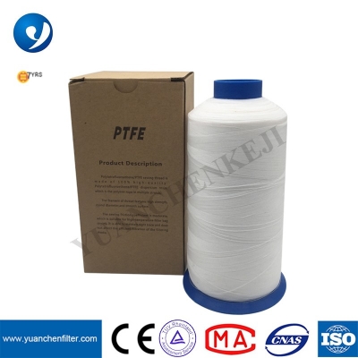 حقيبة التصفية الصناعية خيوط الخياطة PTFE